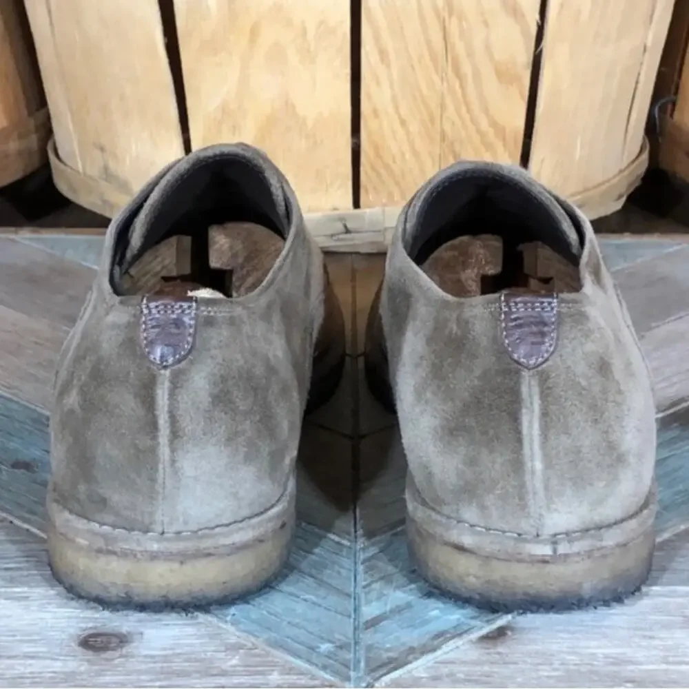 Allen Edmonds Southside Light Brown Suede Crepe Sole Oxfords Shoes Men Size 11.5
